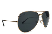 Aviator - Black Gold Polarized Aviator Shady Rays