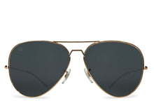 Aviator - Black Gold Polarized Aviator Shady Rays